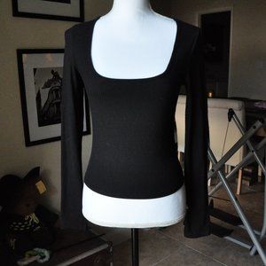 Forever21 Black Square neck top